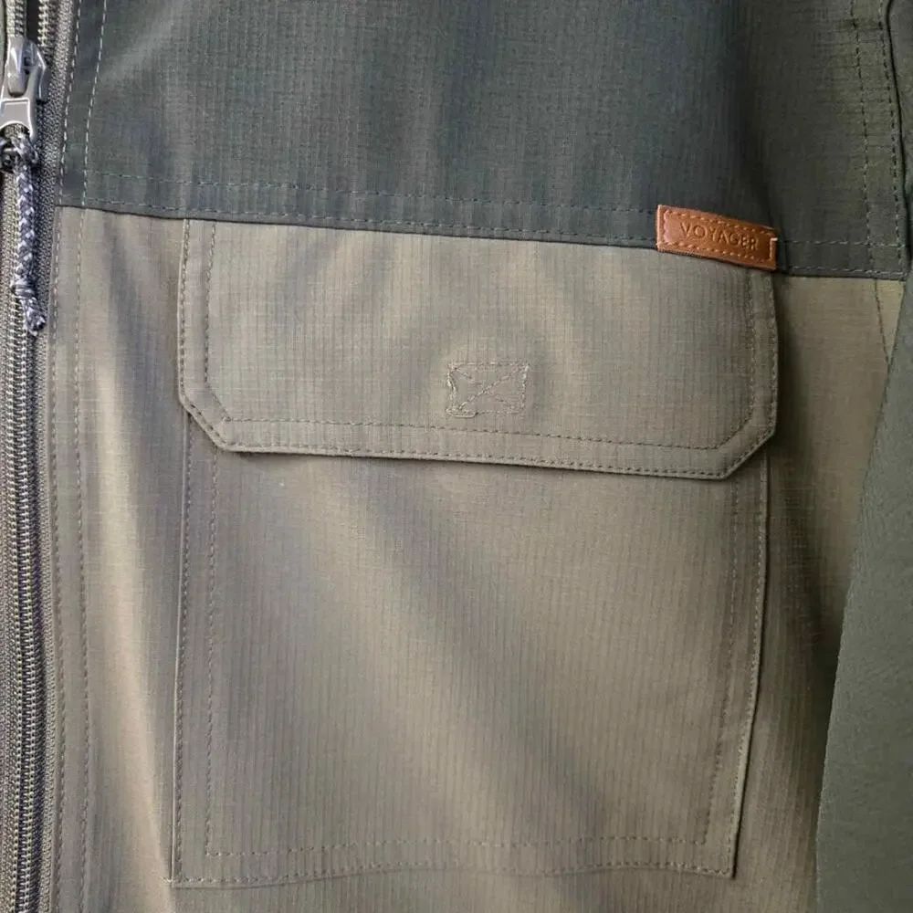 Voyager Men's Colorblock‎ Hooded Windbreaker Jacket medium